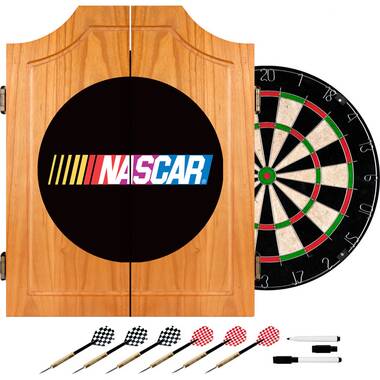 Miller Coors Indoor / Outdoor Bristle Dartboard And Cabinet Set